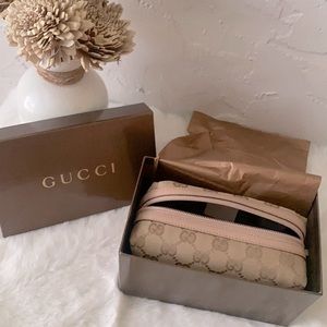 Gucci GG Logo Cosmetic Pouch Bag / R1309